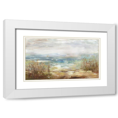 Parting Shores White Modern Wood Framed Art Print with Double Matting by Wilson, Aimee