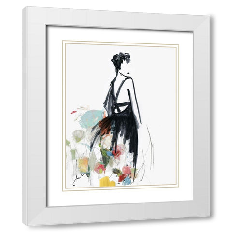 Fashion Flowers II White Modern Wood Framed Art Print with Double Matting by Wilson, Aimee