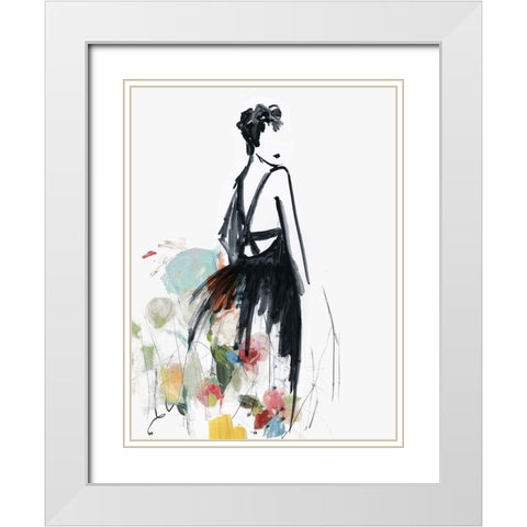 Fashion Flowers II White Modern Wood Framed Art Print with Double Matting by Wilson, Aimee