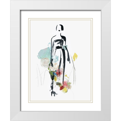 Fashion Flowers III White Modern Wood Framed Art Print with Double Matting by Wilson, Aimee