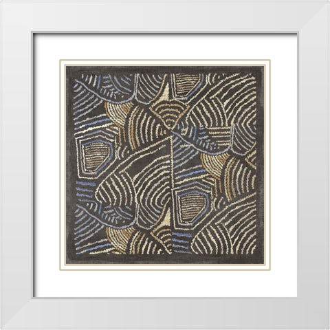 Golden Folklore III White Modern Wood Framed Art Print with Double Matting by Wilson, Aimee