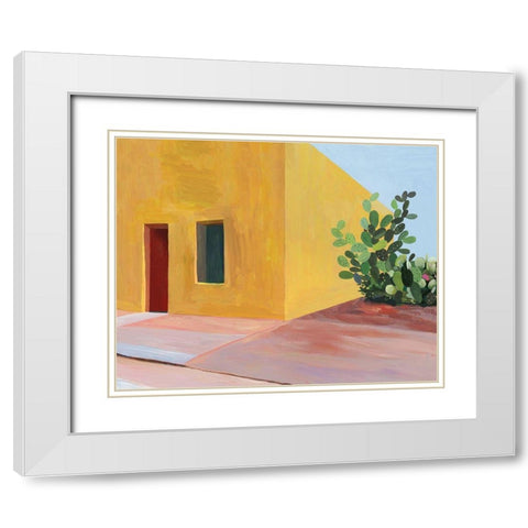Tuscan Valley II White Modern Wood Framed Art Print with Double Matting by Wilson, Aimee