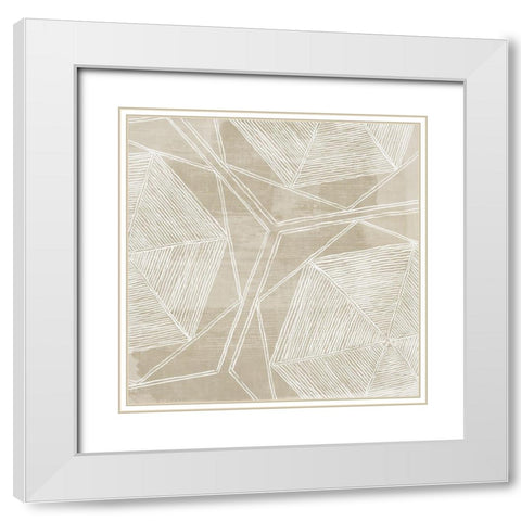 Woven Linen I  White Modern Wood Framed Art Print with Double Matting by Wilson, Aimee