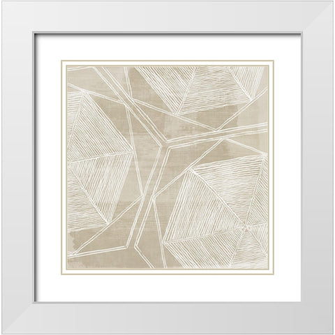 Woven Linen I  White Modern Wood Framed Art Print with Double Matting by Wilson, Aimee