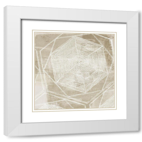 Woven Linen II White Modern Wood Framed Art Print with Double Matting by Wilson, Aimee