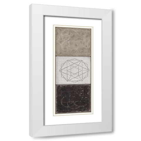 Black Tiles II White Modern Wood Framed Art Print with Double Matting by Wilson, Aimee