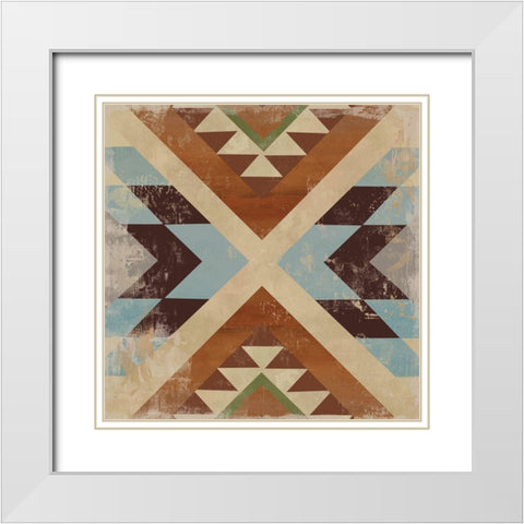 Navajo Tile I  White Modern Wood Framed Art Print with Double Matting by Wilson, Aimee