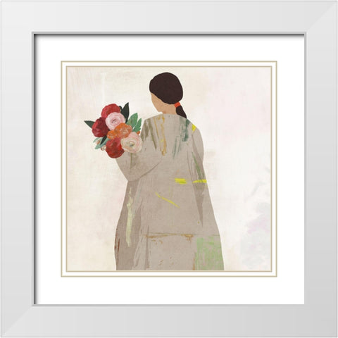 Flowers for You I  White Modern Wood Framed Art Print with Double Matting by Wilson, Aimee