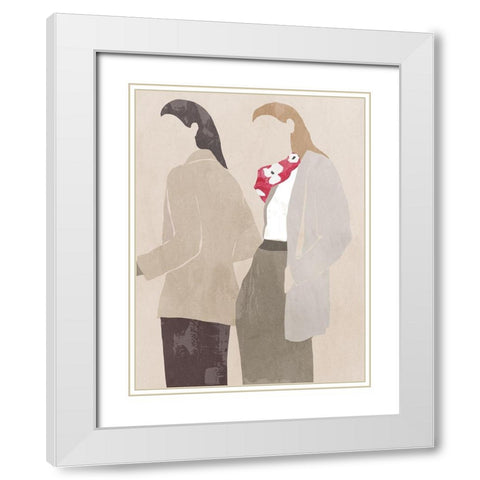 Woman in Scarf I  White Modern Wood Framed Art Print with Double Matting by Wilson, Aimee