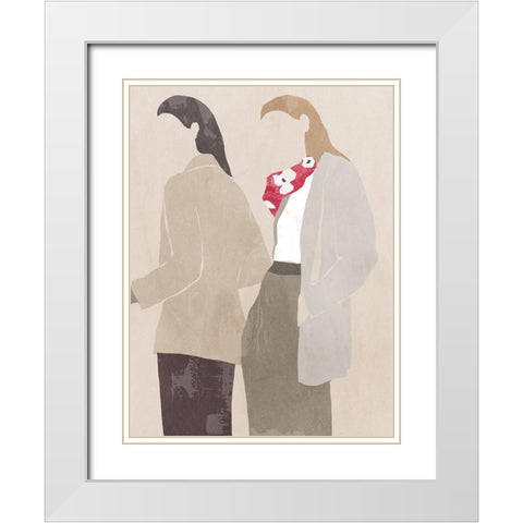 Woman in Scarf I  White Modern Wood Framed Art Print with Double Matting by Wilson, Aimee