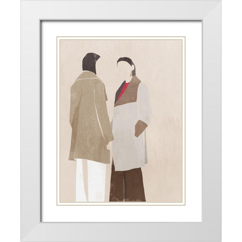 Woman in Scarf II White Modern Wood Framed Art Print with Double Matting by Wilson, Aimee