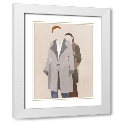 Woman in Scarf III White Modern Wood Framed Art Print with Double Matting by Wilson, Aimee