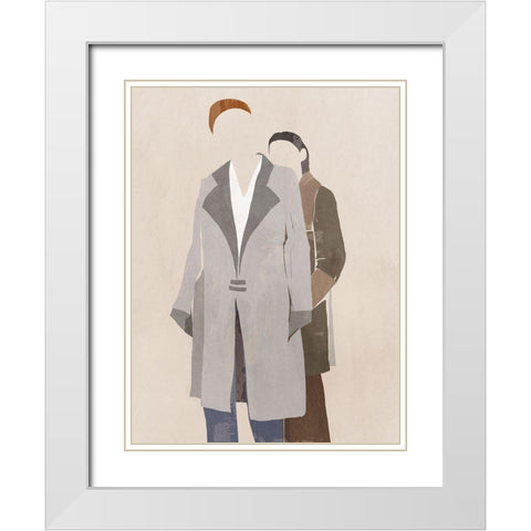 Woman in Scarf III White Modern Wood Framed Art Print with Double Matting by Wilson, Aimee