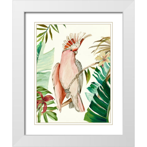 Tropical Bird I White Modern Wood Framed Art Print with Double Matting by Wilson, Aimee