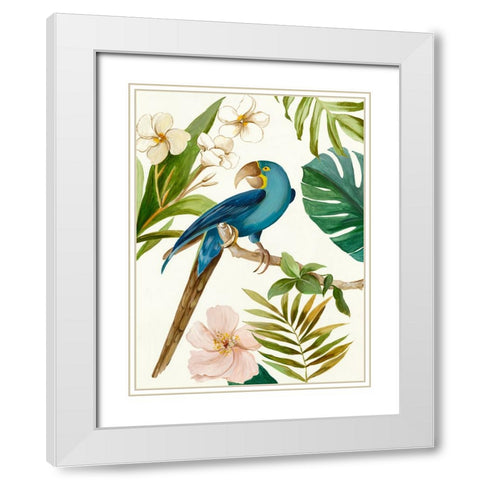 Tropical Bird II White Modern Wood Framed Art Print with Double Matting by Wilson, Aimee