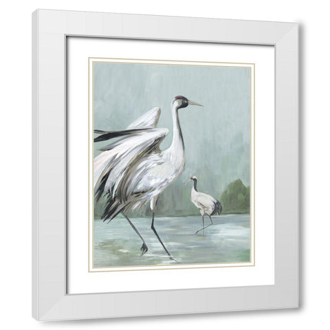 Noble Beauty II White Modern Wood Framed Art Print with Double Matting by Wilson, Aimee