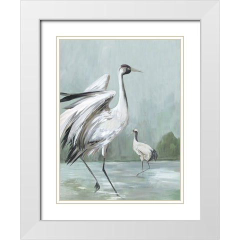 Noble Beauty II White Modern Wood Framed Art Print with Double Matting by Wilson, Aimee