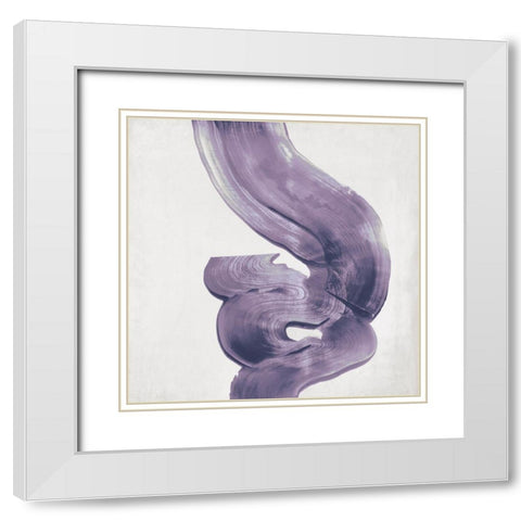 Outside II Lavender Version White Modern Wood Framed Art Print with Double Matting by Wilson, Aimee