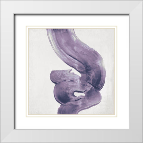 Outside II Lavender Version White Modern Wood Framed Art Print with Double Matting by Wilson, Aimee