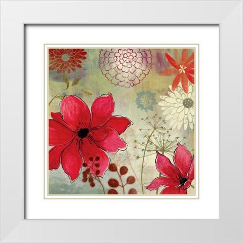 In the Garden I White Modern Wood Framed Art Print with Double Matting by Wilson, Aimee