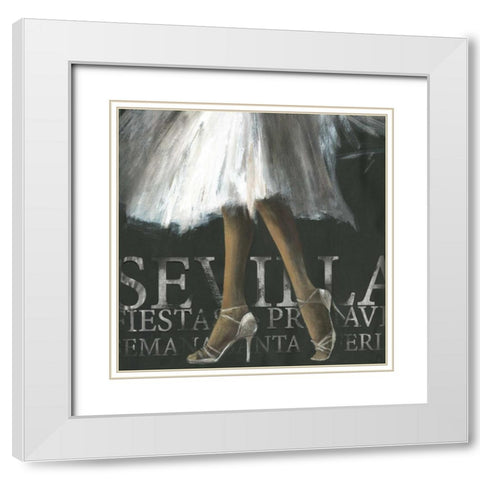 Sevilla White Modern Wood Framed Art Print with Double Matting by Wilson, Aimee