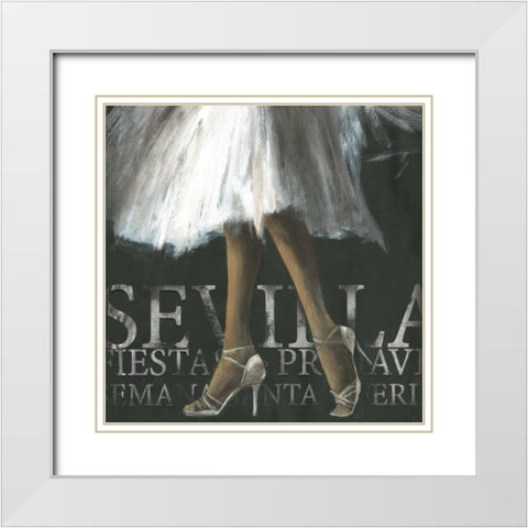 Sevilla White Modern Wood Framed Art Print with Double Matting by Wilson, Aimee