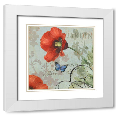 Jardin White Modern Wood Framed Art Print with Double Matting by Wilson, Aimee