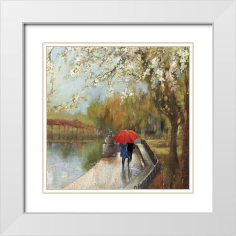 A Walk in the Park White Modern Wood Framed Art Print with Double Matting by Wilson, Aimee