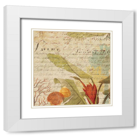 Palms I - Mini White Modern Wood Framed Art Print with Double Matting by Wilson, Aimee