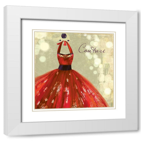 Couture - Mini White Modern Wood Framed Art Print with Double Matting by Wilson, Aimee