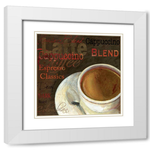 Capuccino - Mini White Modern Wood Framed Art Print with Double Matting by Wilson, Aimee