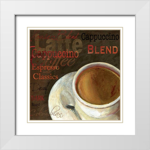 Capuccino - Mini White Modern Wood Framed Art Print with Double Matting by Wilson, Aimee