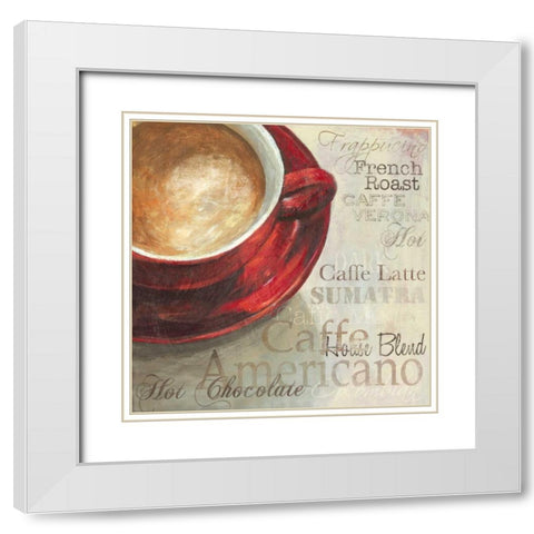 Latte - Mini White Modern Wood Framed Art Print with Double Matting by Wilson, Aimee