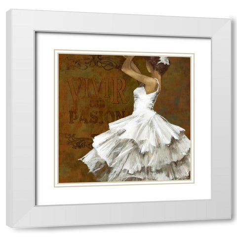 La Dance II White Modern Wood Framed Art Print with Double Matting by Wilson, Aimee