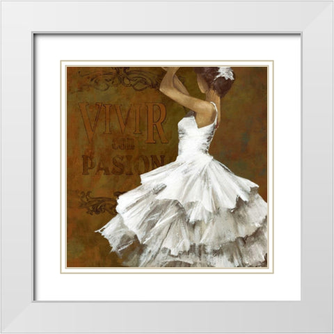 La Dance II White Modern Wood Framed Art Print with Double Matting by Wilson, Aimee