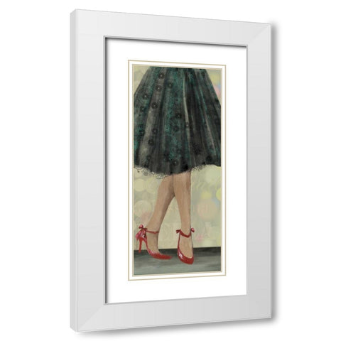 Lets Dance I White Modern Wood Framed Art Print with Double Matting by Wilson, Aimee