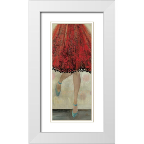 Lets Dance II White Modern Wood Framed Art Print with Double Matting by Wilson, Aimee