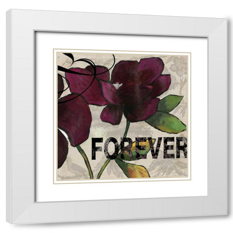 Forever - Mini White Modern Wood Framed Art Print with Double Matting by Wilson, Aimee