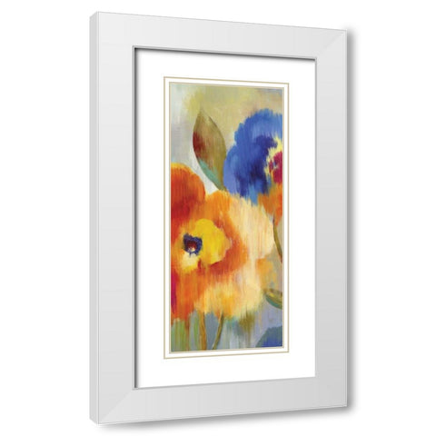 Jardin Ikat II - Mini White Modern Wood Framed Art Print with Double Matting by Wilson, Aimee