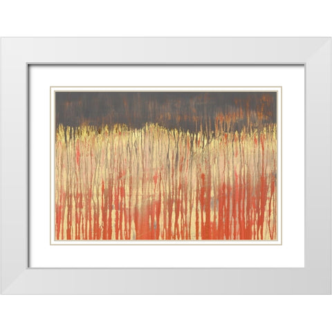 Pink Landscape II White Modern Wood Framed Art Print with Double Matting by Wilde, Susan