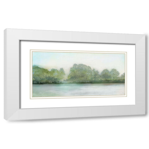 Lakeshore White Modern Wood Framed Art Print with Double Matting by Wilde, Susan