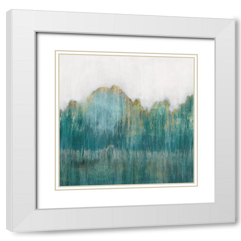 Fortune I White Modern Wood Framed Art Print with Double Matting by Wilde, Susan
