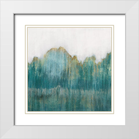 Fortune I White Modern Wood Framed Art Print with Double Matting by Wilde, Susan