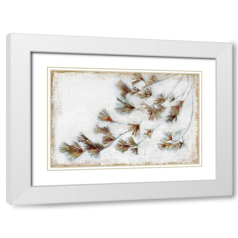 Golden Pine Braches III  White Modern Wood Framed Art Print with Double Matting by Wilde, Susan