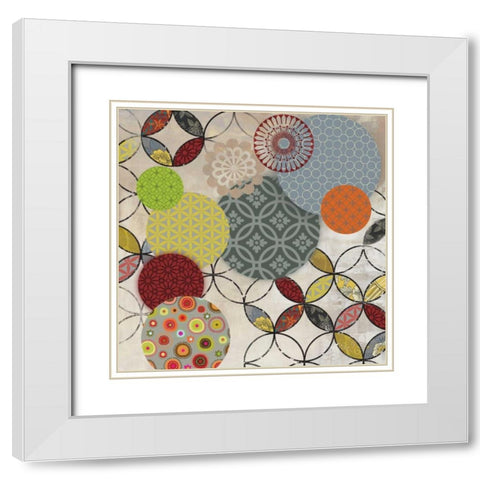 Give and Take II White Modern Wood Framed Art Print with Double Matting by Wilson, Aimee