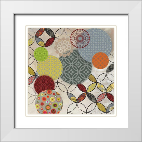 Give and Take II White Modern Wood Framed Art Print with Double Matting by Wilson, Aimee