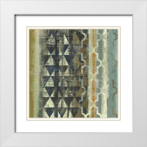 Tribal Moderne II - Mini White Modern Wood Framed Art Print with Double Matting by Wilson, Aimee