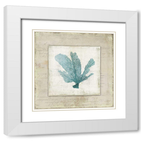 Chambray Coral I White Modern Wood Framed Art Print with Double Matting by Wilson, Aimee