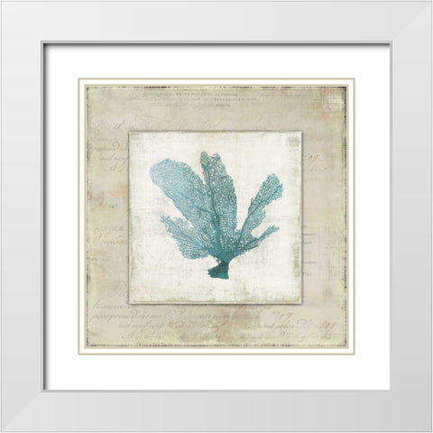 Chambray Coral I White Modern Wood Framed Art Print with Double Matting by Wilson, Aimee