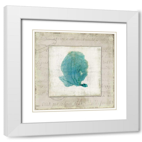 Chambray Coral II White Modern Wood Framed Art Print with Double Matting by Wilson, Aimee